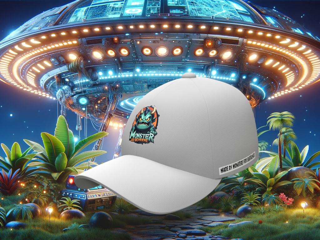 MONSTER WHITE BASEBALL CAP MADE BY MONSTERS FOR THE EARTHLING BASEBALL
