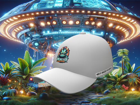 MONSTER WHITE BASEBALL CAP MADE BY MONSTERS FOR THE EARTHLING BASEBALL