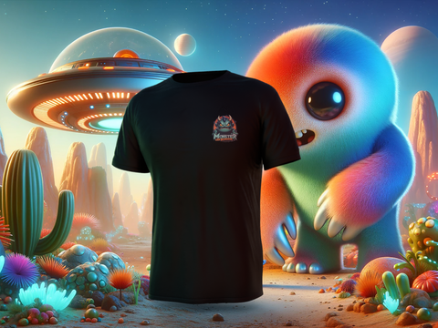 MONSTER BLACK T-SHIRTS MADE BY MONSTERS FOR EARTHLINGS PLAYERS
